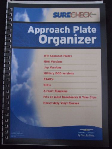 Surecheck aviation approach plate organizer -nos,jeppesen, military dod versions