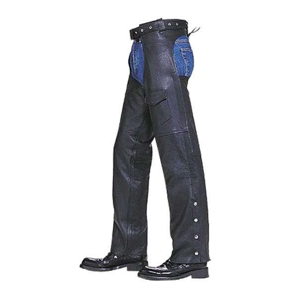Mens/womans solid cowhide leather motorcycle biker chaps lined~xlarge xl