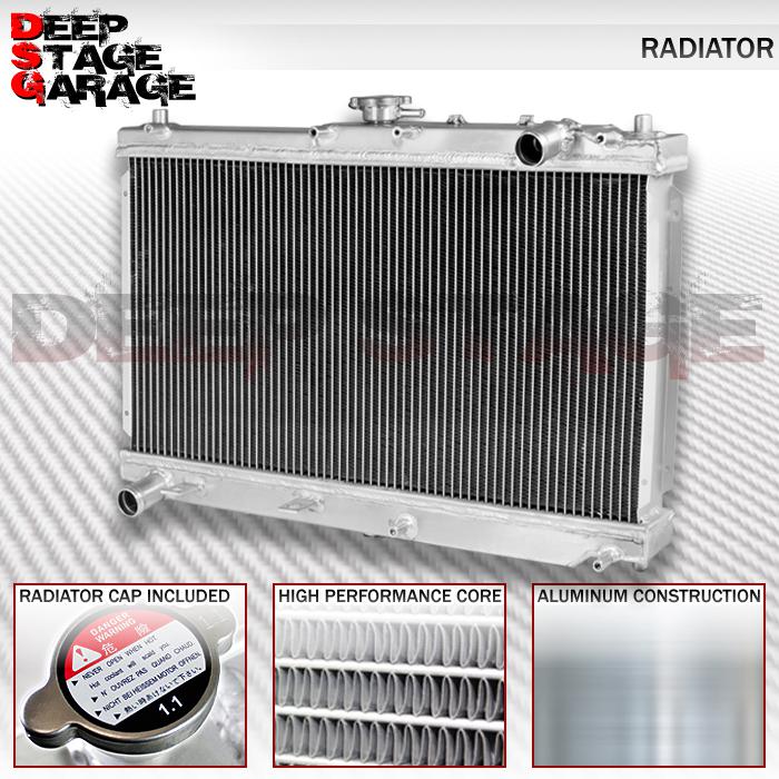 Aluminum racing dual core 2-rows cooling radiator 95-99 nissan maxima vq30de