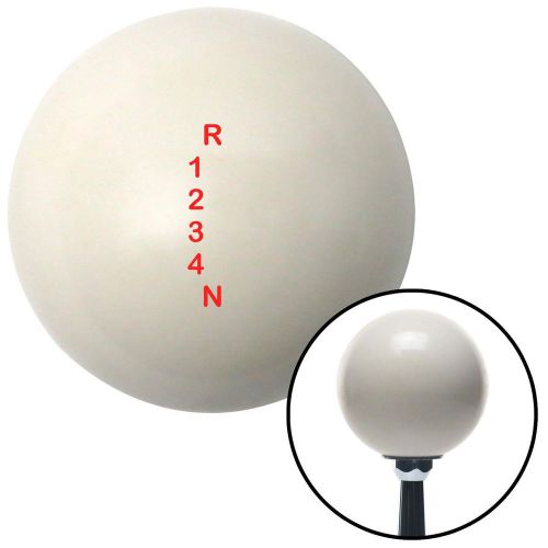 Red shift pattern 60n ivory shift knob with m16x1.5 insert painless wide 5 apu