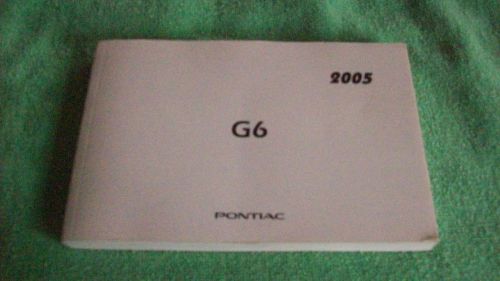 2005 pontiac g6   owner&#039;s manual