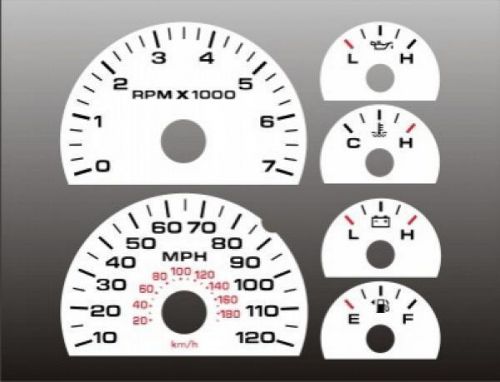 2004-2008 ford f150 dash instrument cluster white face gauges f-150 04-08