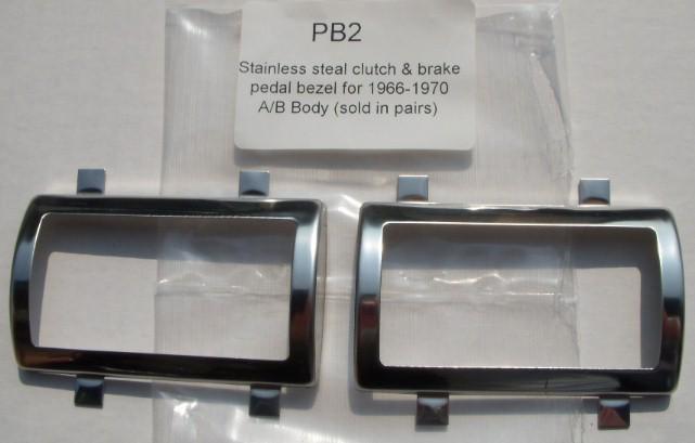 Mopar brake clutch pedal bezels 66-70 b / 66-72 a body