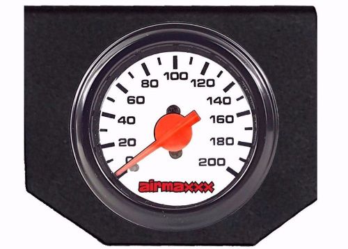 Air bag suspension dual needle white air gauge &amp; panel display 200psi no switch