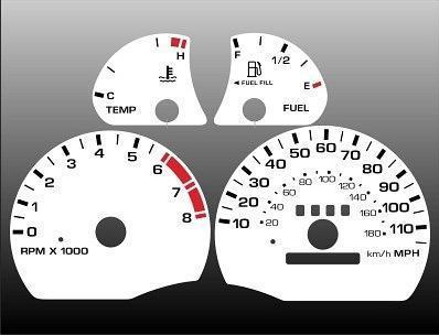 1996-1997 oldsmobile cutlass instrument cluster white face gauges 96-97