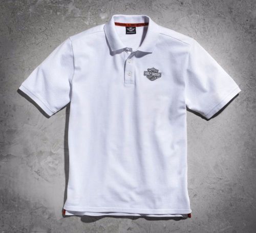 Harley davidson men&#039;s short sleeve knit polo shirt 99008-15vm