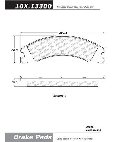 Centric 106.13300 brake pad or shoe, rear