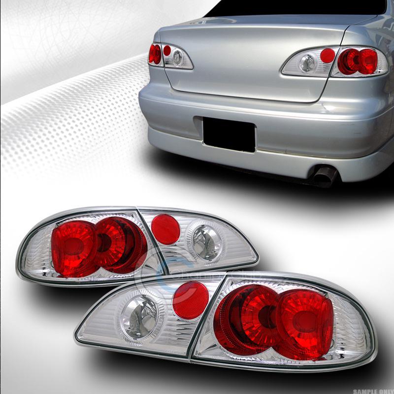 Jdm chrome clear lens altezza tail lights rear brake lamps 98-02 toyota corolla