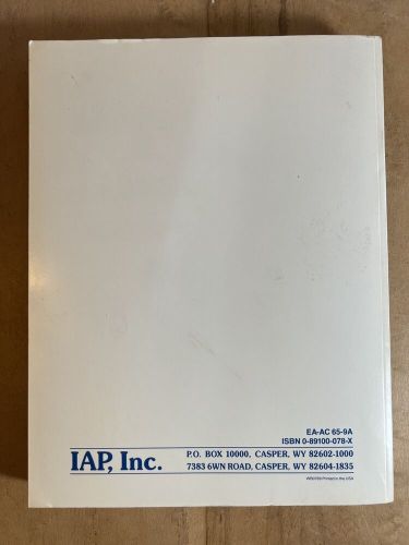 U.s. d.o.t. airframe &amp; powerplant mechanics general handbook # ea-ac 65-9a 1989