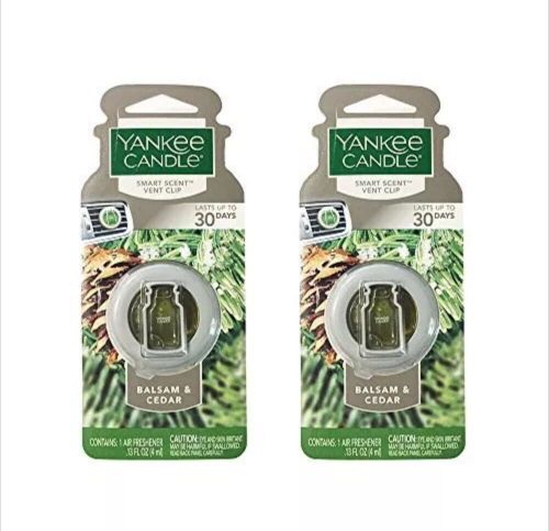 Yankee candle balsam &amp; cedar smart scent 0.13 fl oz (pack of 2), multicolor