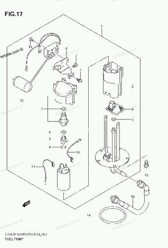 2009 2011 suzuki gsxr1000 factory oem fuel pump.free shipping.part#15100-47h00