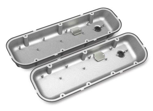 Holley black aluminum vintage series valve covers for big block chevy engines