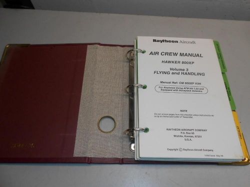 Raytheon hawker 800xp air crew manual volume 3 flying &amp; handling