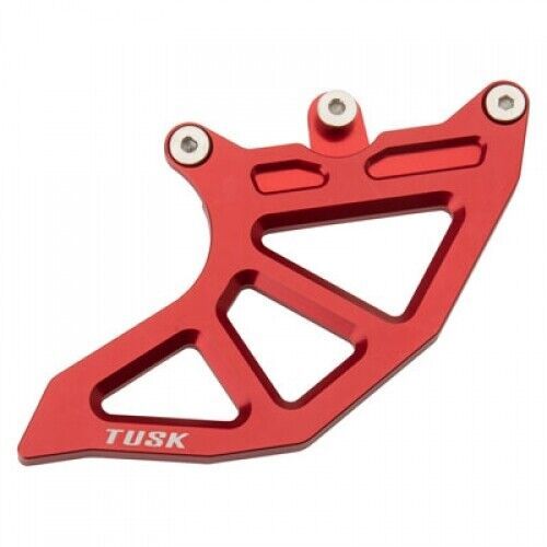 Tusk rear brake caliper support w/ brake disc guard replacement fin red