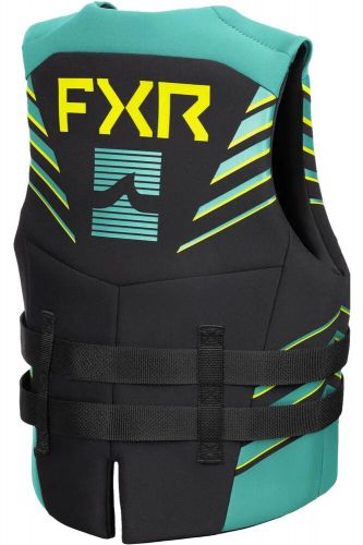 Fxr podium adult life jacket black/teal xs