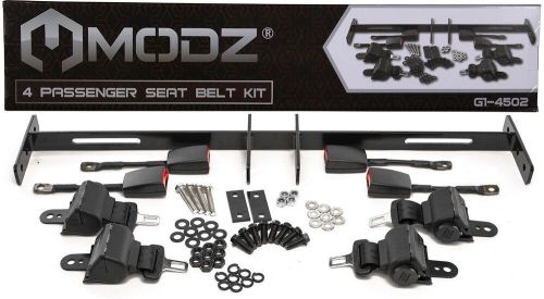 Modz golf cart retractable seat belt strap kit for 4 seat cart - universal