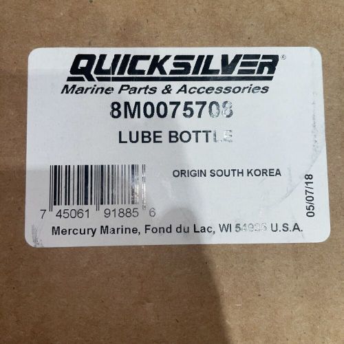 Quicksilver mercruiser gear lube bottle monitor 8m0075708 - free shipping