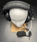 Genie electronics aviation pilots headset with microphone single plug