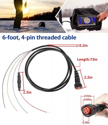 010-12445-00 power/data cable threaded 4-pins for garmin echomap gpsmap 1242xsv