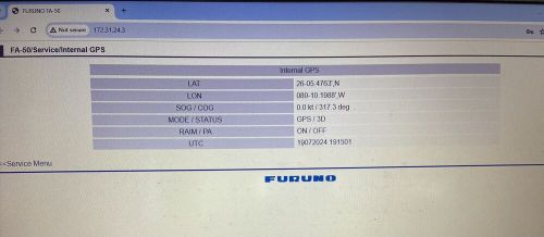 Furuno - fa-50 - class b ais transponder with gps and cables