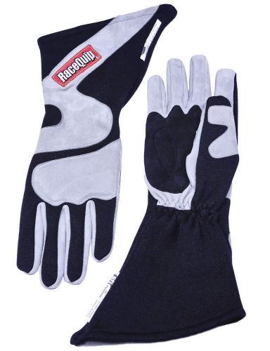 Racequip 358606 gloves outseam black/ gray x-large sfi-5