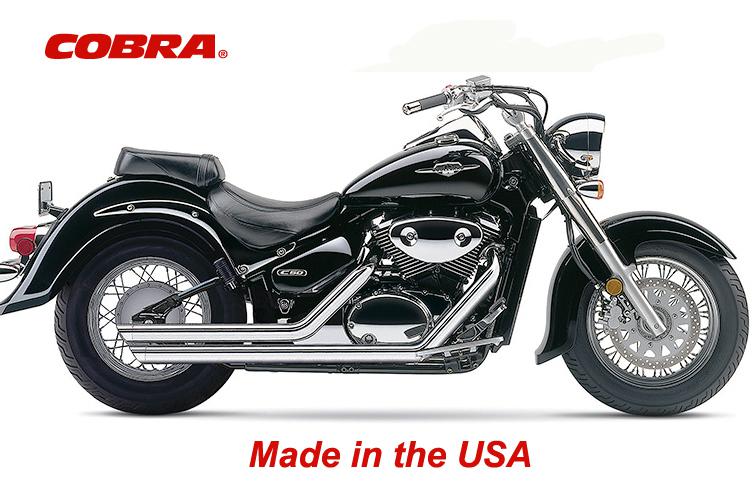 Cobra streetrods chrome exhaust #3717 suzuki c50t boulevard 2005-09  nib