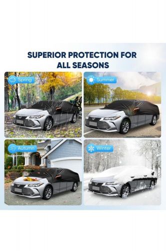 Half car cover waterproof,outdoor windproof front and rear windscreen half top