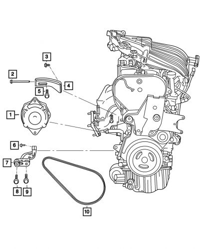 Genuine mopar hex head lock screw and washer 6503705