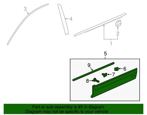 Genuine honda lower molding 75312-tlc-a01