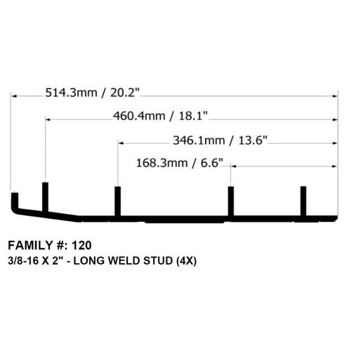 Bottom line 6&#034; carbides for arctic cat most 1996-2008 sleds with plastic skis