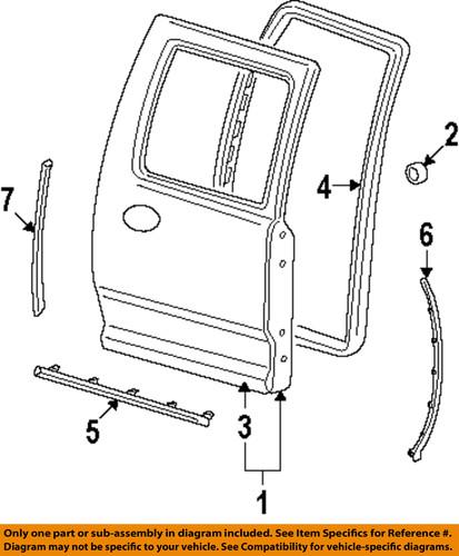 Mopar oem 4589872ab rear door-door shell