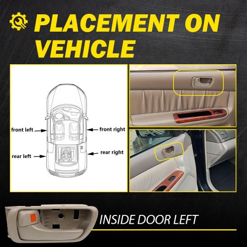 Door handle for 2002-2006 toyota camry beige front &amp; rear left inner 2x d