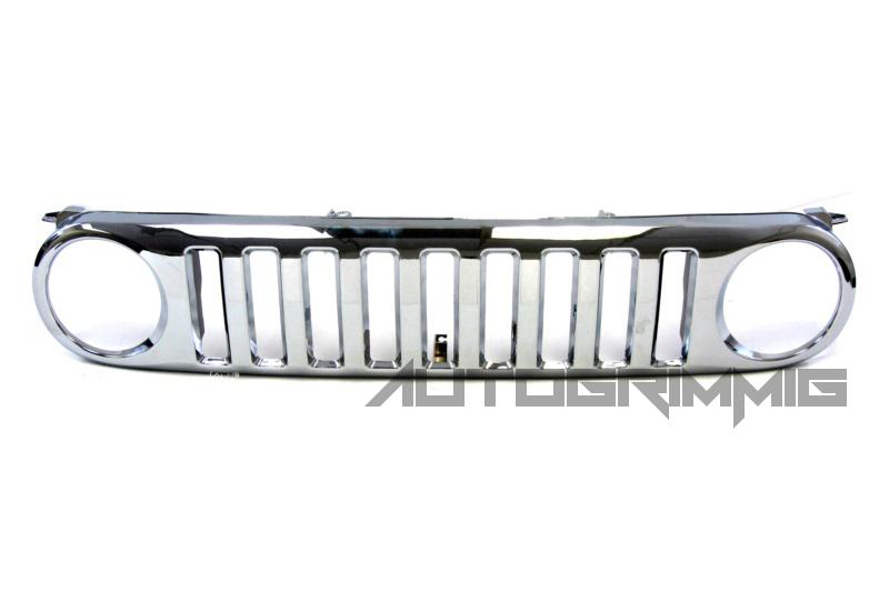 Chrome badgless vertical front grille for toyota 07-12 fj cruiser 08 09 10 11