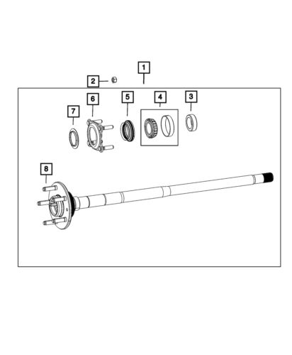 Genuine mopar axle shaft bearing 68507420aa