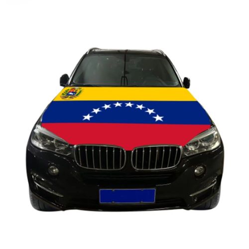 Venezuela flag car hood cover universal size elastic polyester patriot 4x5ft