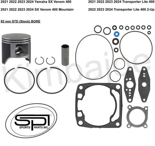 Yamaha 400 sx venom transporter lite listed 85 mm spi piston kit and gasket set