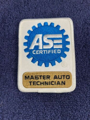 Ase certified master auto technician embroidered patch new + free shipping!!