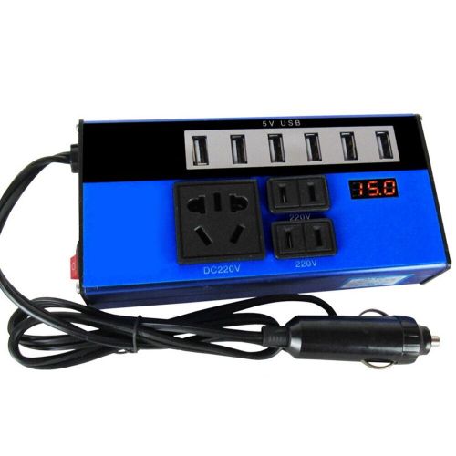 Car converter power inverter 1500w dc12v/24v to dc110v/220v converter trip 6usb