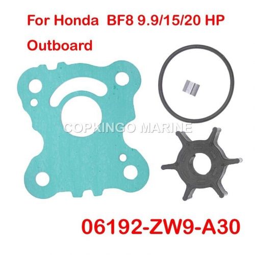 Water pump impeller repair kit for honda outboard bf8 9.9 15 20hp 06192-zw9-a30