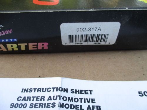 Carter carburetor kit 902-317a afb performance carter 4bbl &amp; edelbrock performer