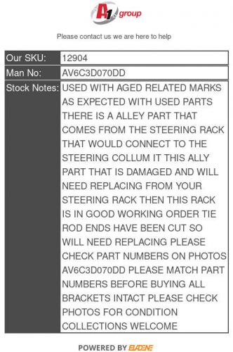 Ford c-max mk2 electric power steering rack (spares) 2011-2018 av6c3d070dd