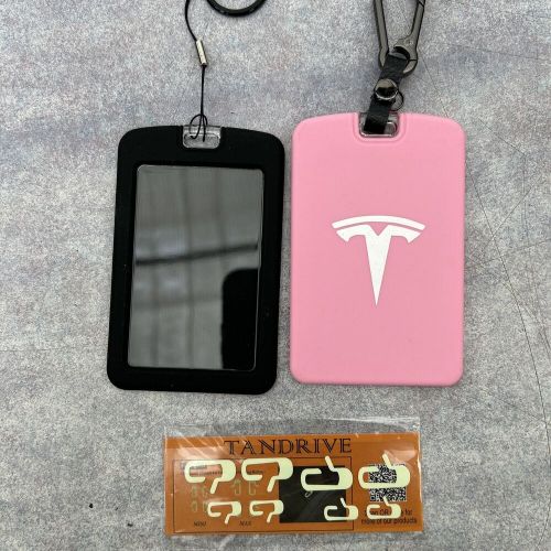 2 tandrive silicone key card holder cases compatible with tesla model 3 and y