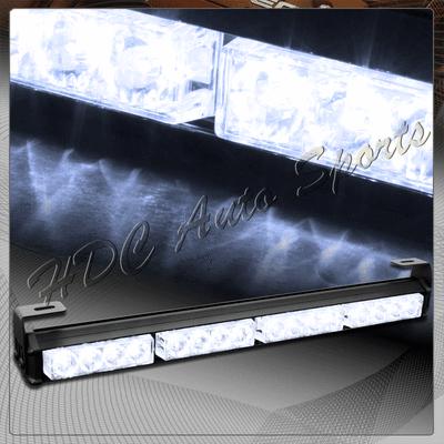 18" white led traffic advisor advising emergency strobe scanner light bar