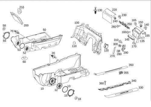 Mercedes benz genuine sls amg 2011-2015 bracing 1976840037