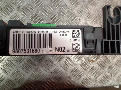 Fuse box fuse box peugeot 208 i (ca/cc/ck/cl) 2016 9807531680-