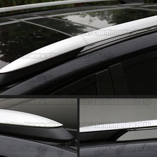 For toyota rav4 xa40 2013-2017 silver roof rails rack end cover shell 4pcs set