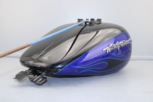 2011 harley electra glide cvo fuel gas tank twilight blue candy cobalt