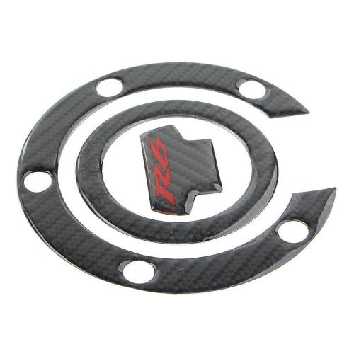 Fuel cap cover gel protector pad carbon fiber look for yamaha yzf r6 2006-17 po