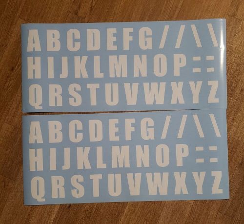 Alphabet a-z vinyl decals 3&#034; mailbox, shop, address, boat, fleet, equipment