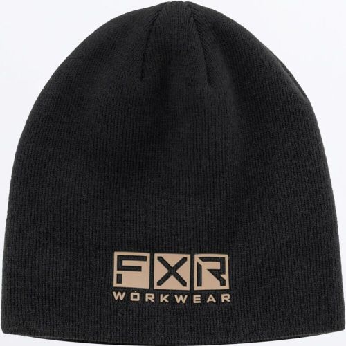 Fxr racing impact mens lightweight snowmobile black/canvas beanie - one size